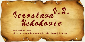 Veroslava Uskoković vizit kartica